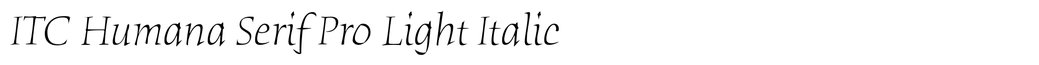 ITC Humana Serif Pro Light Italic image